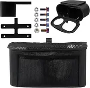 Motorcycle Cup, Bike Holder, Black, Drink Carrier, Waterproof Oxford Build, Handlebar Mount System, M8 Diameter, for Tractor Walker Mobility Scooter Travel Riding Fishing Hiking