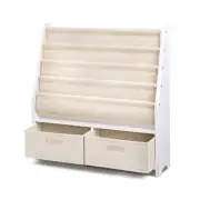 Keezi 4 Tiers Kids Bookshelf Magazine Rack Children Bookcase Organiser Drawer