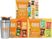 Dukes Weight Loss Shake, Soup & Oats Starter Pack - 14 Shakes + 14 Soups + 14 Oats Shaker | 42 Meals | Low Calorie, 99% Sugar Free, Gluten & Dairy Free