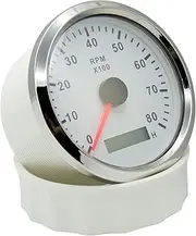 PMGMZPGPMA 85mm 12V/24V Tachometer Tacho Gauge 8000RPM for Auto Marine Yacht Vehicle Automobile Tachometer
