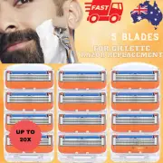 Replacement 5 Blades For Gillette Fusion Razor Shaving Trimmer Refill Cartridges