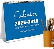 2025-2026 Desk Calendar – Colorful Monthly Planner With Thick Paper | Standing Desktop Calendar, July 2025 To December 2026, Twin-Wire Binding, Academic Scheduler, Home Office Decor, School Organ