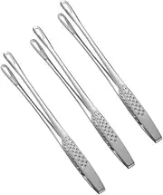 DONFAMDS Stainless Steel Food Tongs Kitchen Barbecue Clips Non Slip Grip for Picnics and Cooking Multi Functional Steak Clamps