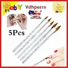 Hot 5 Sizes Manicure Acrylic Nail Art Tips Sable Brush Painting Tool Set US
