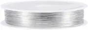 uxcell 26 Gauge Copper Wire 0.4mm Dia Silver Tone Resistant Beading Wires Pendant Making Art Craft DIY Weaving 9M, 1 Roll