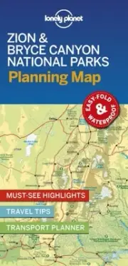 Lonely Planet Zion & Bryce Canyon National Parks Planning Map, Paperback by L...