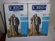 (2) JOBST Activewear 15-20 mmHg Knee High Compression Socks Cool White SZ Small