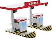 Toddmomy Realistic Highway Toll Booth Playset for Boys Plastic Traffic Toy for Learning and Fun