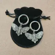 SKELETON MOTHS Boot Charms Accessories (Set of 2) / Doc Martens / Goth / Punk