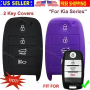 2pcs Silicone Case Protector Holder Fob Remote Control Cover for Kia Smart Key