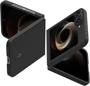 [Spigen] Air Skin Aramid Case Designed for Samsung Galaxy Z Flip 6 Case Kevlar Fiber Hard Thin Ultra Slim Lightweight Raised Edge Cover - Black