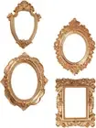 4Pcs Vintage Picture Frame Oval Shaped Mini Retro Photo Frame Desktop Jewelry Di