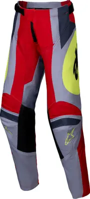 Alpinestars Racer Melt, textile pants youth , color: Red/Grey/Neon-Yellow , size: 26