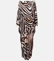 [Pucci] Pucci Marmo printed off-shoulder beach cover-up AU 14 beige