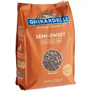 Ghirardelli Semi-Sweet Chocolate 1M Baking Chips 5 lb. - 2/Pieces WS-40842059