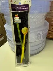 Regent 2ct. Cake & Balloon Glow Sticks With Toppers Party Favor New!!
