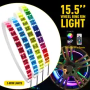 15.5 LED Wheel Ring Lights Strobe Chasing RGB Color Rim Bluetooth Signal Lights