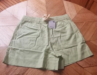 Sussan - Womens Linen Blend Casual Shorts - Size 14 - RRP $49.95 Green