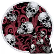 Skulls and Octopus Beach Towel