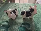 NEW MINI COW Cracker Barrel Retired SALT AND PEPPER SHAKER SET New With Tag