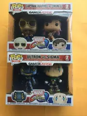 Funko Pops Marvel VS. Capcom. Captain Marvel Vs. Chun Li, And Ultron VS. Sigma