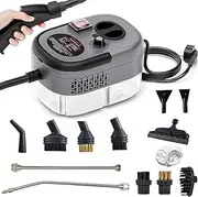 Steam Cleaners 2500W, Steam Carpet Cleaner with 1200ML Water Tank, 15S Quick Heating, 105℃ High Temperature Steam, 3Bar Handheld Steamer Cleaning Machine for Carpet Sofa,Upholstery, Kitchen Black