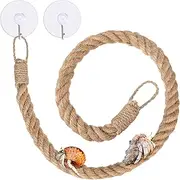 Hermit Crab Toys Hermit Crab Climbing Jute Rope Ladder with Hooks Reptile Tank Terrarium Accessories Habitat Decor for Lizards Geckos Snakes(1 Pcs,23.6 Inch)