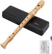 Soprano Recorder Instrument Kids Adults Beginners, German Fingering C Key Maple