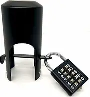 Outdoor Faucet Lock System to Prevent Unauthorized use and Vandalism, Garden Hose and casing Lock and Water-Saving Cover, and Easy to Install (K49-Black B)