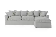 Brosa Palermo 3 Seater Modular Sofa with Chaise (Cloud Grey, Right Chaise)