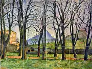 Art Mural Ceramic Landscape Backsplash Tile Cezanne 381