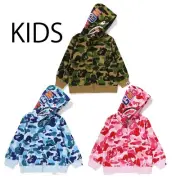 A BATHNIG APE BAPE KIDS ABC CAMO SHARK ZIP HOODIE 1K80315003