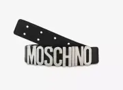 MOSCHINO Couture AEFFE Logo Buckle Leather Belt Black Size IT 60 ML052