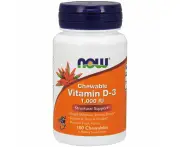 Now Foods, Chewable Vitamin D-3, Natural Fruit Flavor, 1,000 IU, 180 Chewables