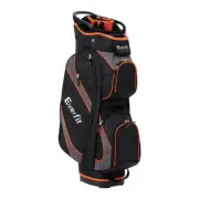 Everfit 14-Way Divider Golf Bag - Black and Orange - Mesh Padding, Insulated Bev