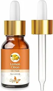 Crysalis Lemon (Citrus Limonum) |100% Pure & Natural Undiluted Essential Oil Organic Standard/Steam Distilled Oil for Clean & Clear Skin,Hair Care & Massage/Room Fragrances,Perfume-15ML with Dropper