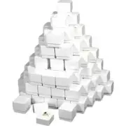100 White Ring Display Jewelry Boxes Gift Showcases