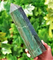 Huge 3675g Green Kyanite Crystal Quartz Healing Energy Decor Stone Obelisk Tower