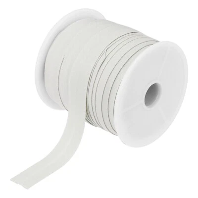 1/2 Inch Single Fold Bias Tape Cotton for Sewing(Light White 25 Yards)
