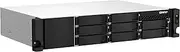 QNAP 8-bay 2U short depth 12" rackmount NAS, Intel Celeron N5105/N5095 quad-core, burst up to 2.9 GHz, 4GB RAM (2 x SODIMM slots, max 16GB total) (TS-864eU-RP-4G)