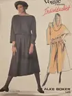 Vintage Vogue Pattern Individualist Alke Boker #1493 Dress + Cowl Hood