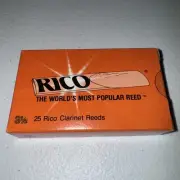 New Old Stock 1980s RICO Clarinet Reeds Strength 3.5 Pack Of 25