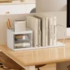 Six Grids Desk Stand Bookshelf Save Space Books Storage Rack Books