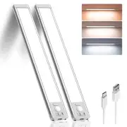 2 Pack LED Motion Sensor Light Indoor, Magnetic Wireless Sensored Lights for ...