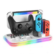 GB Switch Controller Charger Dock Station for Nin-tendo Switch and OLED Model Joycon, Charging Docking Station Stand