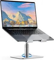 Laptop Stand, Necomi Upgraded Desktop Laptop Stand, 360° +180° Rotation Height Adjustable Laptop Stand, Aluminum Ergonomic Computer Stand for coworking, fits All laptops, Tablets, Books from 10''-17"