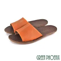 在飛比找博客來優惠-【GREEN PHOENIX】女 拖鞋 日系 寬版 全真皮 