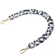 15 Inch Acrylic Chain Purse Strap Replacement Luxury Handbag Strap, Dark Blue