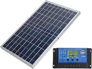Solar Panel Controller, 10W 12V Built-in UltraSmart MPPT Charge Controller, Solar Panel Trickle Charging Kits for Car Automotive Boat Marine RV Trailer