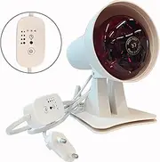 GUOMIS Infrared lamp, red light, heat lamp, 150 watts with timer and adjustable temperature, angle adjustable for relaxing muscle fatigue